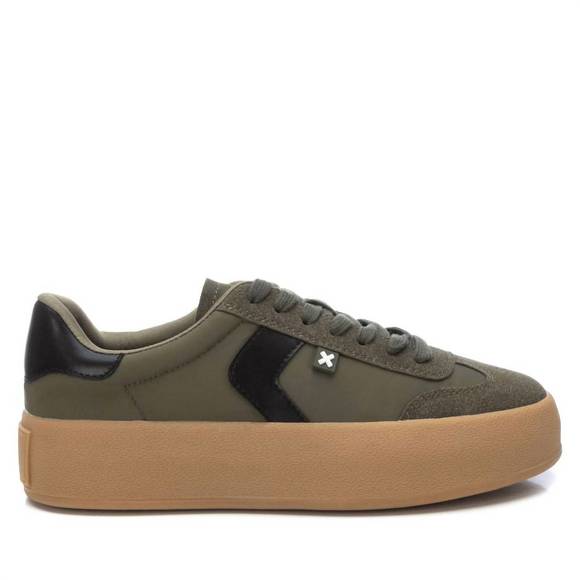 NEW XTI women's textile sneakers in khaki - Picture 1 of 1